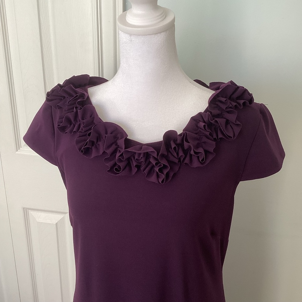 Ladies Dress “MSK” Large? Eggplant - Picture 4 of 6